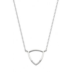 C135 10k White gold Geometric Triangle pendant .02tdw Reg $240.00