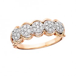 D27 14K two tone Pink and white gold Endless Radiance diamond ring .35tdw  Reg $1500.00