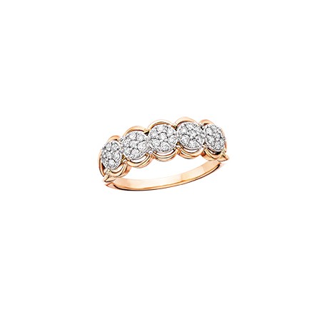 D27 14K two tone Pink and white gold Endless Radiance diamond ring .35tdw  Reg $1500.00