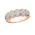 D27 14K two tone Pink& white gold Endless Radiance diamond ring .35tdw 