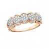 D27 14K two tone Pink& white gold Endless Radiance diamond ring .35tdw 
