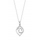 D29 10K white gold Navette pendant .10tdw