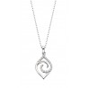D29 10K white gold Navette pend .10tdw
