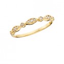 C119 10KY Round & Marquise Antique Stackable Band .09tdw  REG $645
