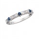 C121 10K white gold round and rectangluar design with round Sapphire and .04tdw stackable ring   Reg $450.00