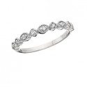 C124 10KW Round and Marquise Design Diamond Stackable Band .09tdw