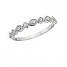 C124 10KW Round and Marquise Design Diamond Stackable Band .09tdw