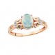 D50 10k Pink gold oval opal ring. .03tdw  REg 525.00