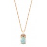 D51 10k Pink gold oval opal pend .03tdw