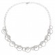 D72 Italian Sterling Silver diamond cut circle necklace Reg $300.00