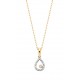 D87 10ky dia Pear shape pendant .06tw, regular $375