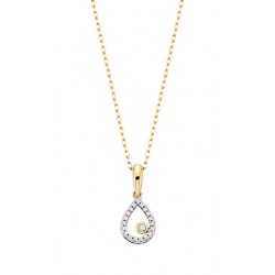 D87 10ky dia Pear shape pendant .06tw, regular $375