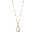 D87 10kt gold diamond pendant