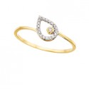 D90Y 10ky dia Pear shape ring .06tw