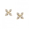 10KY Sweet Temptations Floral Earrings .02tw