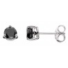 14KW Black Diamond Stud Earrings 1.5cttw