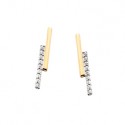 10KY Sweet Temptations Double Line Earrings .05tw