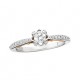 D32 14kw Engagement Ring .23tw + 1/4ct ctr