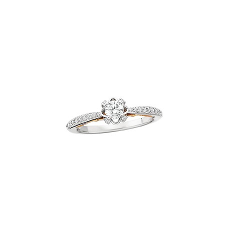 D32 14kw Engagement Ring .23tw + 1/4ct ctr
