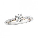 D32 14kw Engagement Ring .23tw + 1/4ct ctr