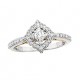 D34 14wy Halo Engagement Ring .35tw + .20ctr