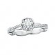 D36 14kw Halo Engagement Ring .15tw + 1/4 ctr