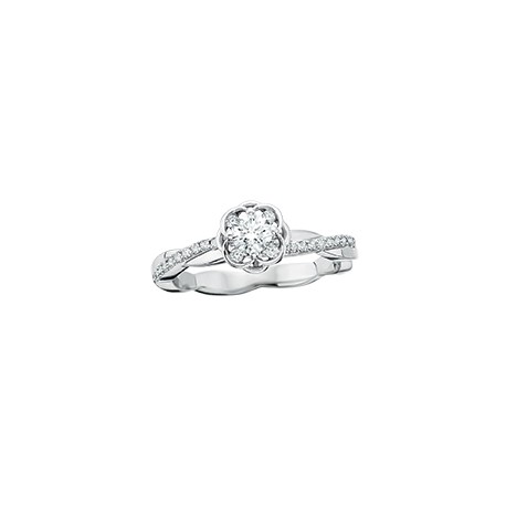 D36 14kw Halo Engagement Ring .15tw + 1/4 ctr