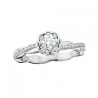 D36 14kw Halo Engagement Ring .15tw + 1/4 ctr