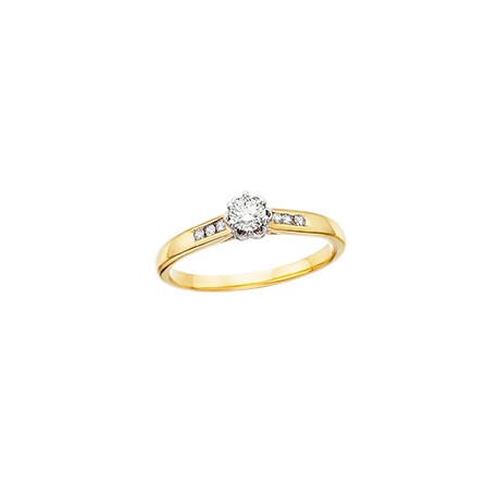 D38 10tt Engagement Ring .06tw + .18ct ctr 