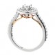 D30 14wp Halo Engagement Ring .60tw + .40ctr, regular $4500
