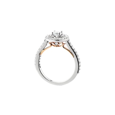 D30 14wp Halo Engagement Ring .60tw + .40ctr, regular $4500