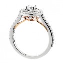 D30 14wp Halo Engagement Ring .60tw + .40ctr