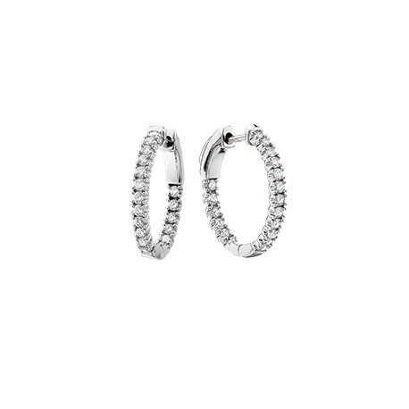 D41 14kw Insideout dia Hoops 1cttw, regular $2550