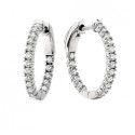 D41 14kw Insideout diamond Hoops 1cttw