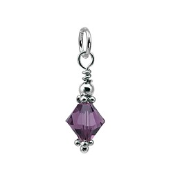 D58 SS swarovski cone charm, All Months Available 