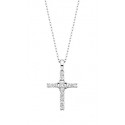 G14 14KW LDS DIAMOND CROSS PENDANT 1/4TW 