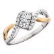 C19 Side by Side 14k gold .75tdw Reg $3000 diamond ring.