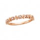 C117 10PI Floral Stackable Ring .07TW