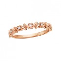 C117 10PI Floral Stackable Ring .07TW 