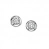 E20 10KW/KY DIAMOND CIRCLE EARRINGS .14TW 