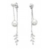 R75 STERLING SILVER PEARL DROP EARRINGS 