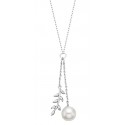 E68 STERLING SILVER PEARL DROP NECKLACE  