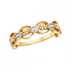 G19 14KY BEADED DIAMOND BAND .10TW 