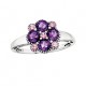 G77 SS AMETH&PINK SPINEL RING AVAL SIZE 6-9 REG$300
