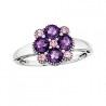 G77 SS AMETH&PINK SPINEL RING AVAL SIZE 6-9