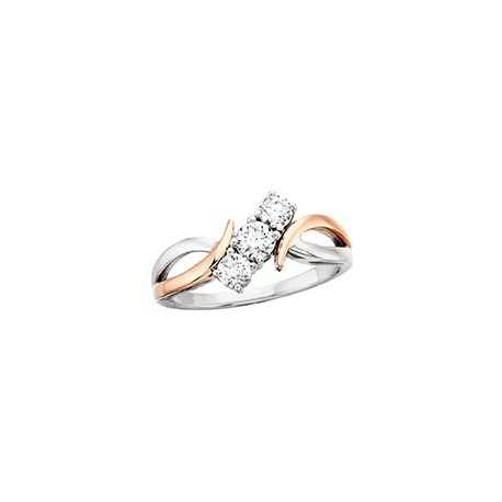 G51 14WP 3 STONE ANGLE RING .12TW REG $900