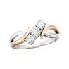 G51 14WP 3 STONE ANGLE RING .12TW 