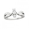G62 14KW 3 STONE VERTICAL RING 1/4TW 