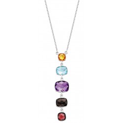 G82 SS MULTI COLOR GEMSTONE NECK REG $300