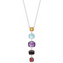 G82 SS MULTI COLOR GEMSTONE NECK 